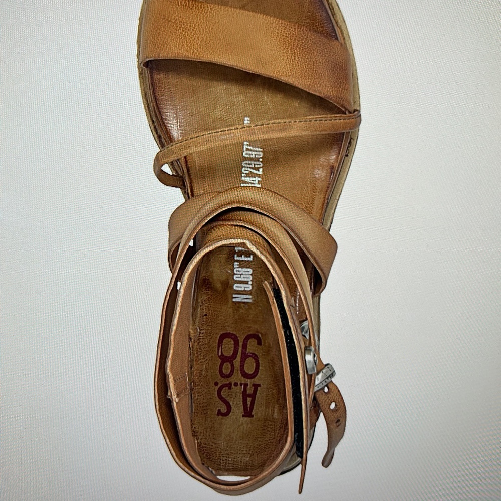 A.S. 98 LABO PLATFORM SANDAL CAMEL SIZE 37 - Picture 3 of 5